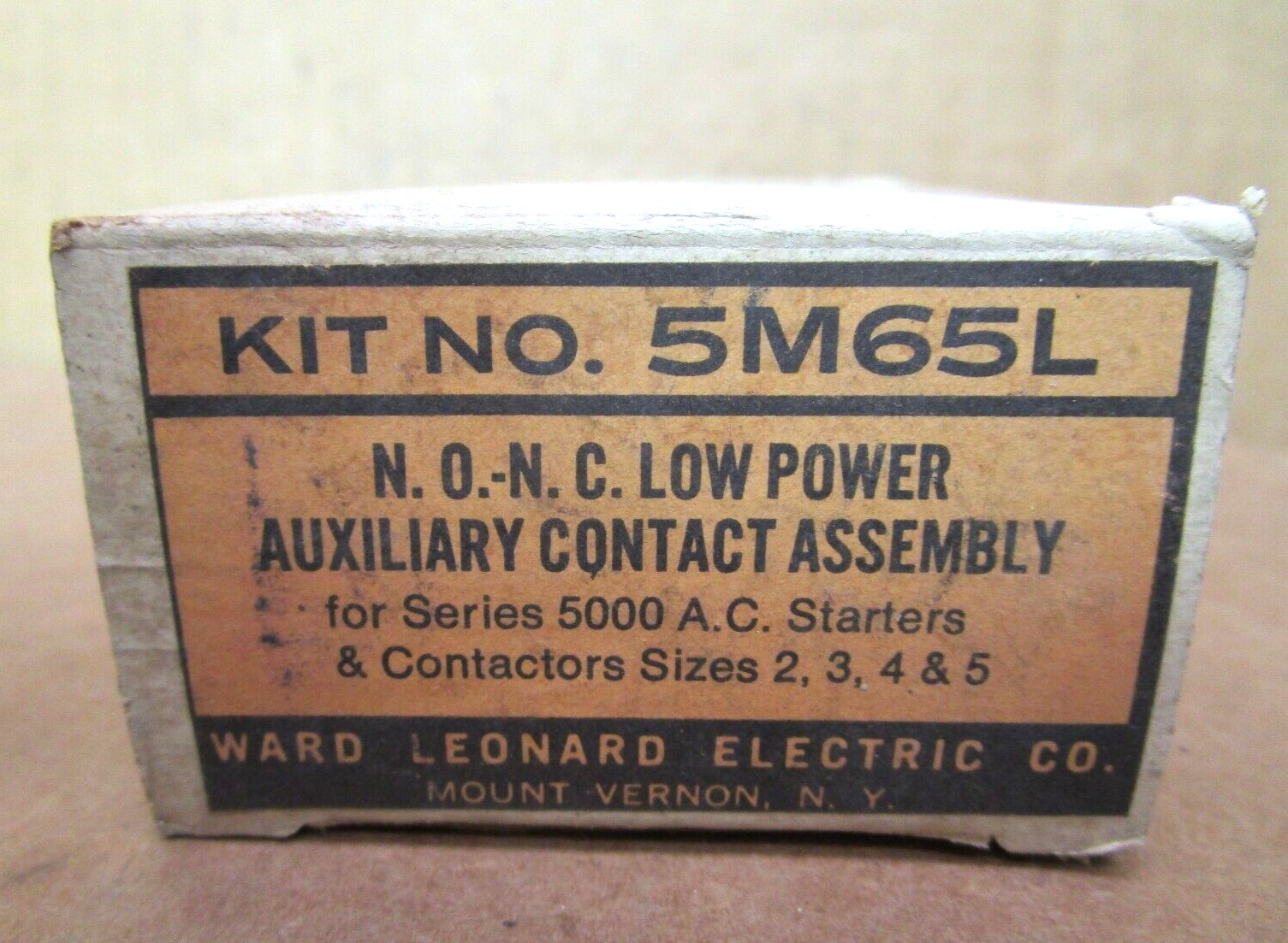 Ward Leonard 5M65L N.O.-N.C. Low Power Auxiliary Contact Assembly 50997LR