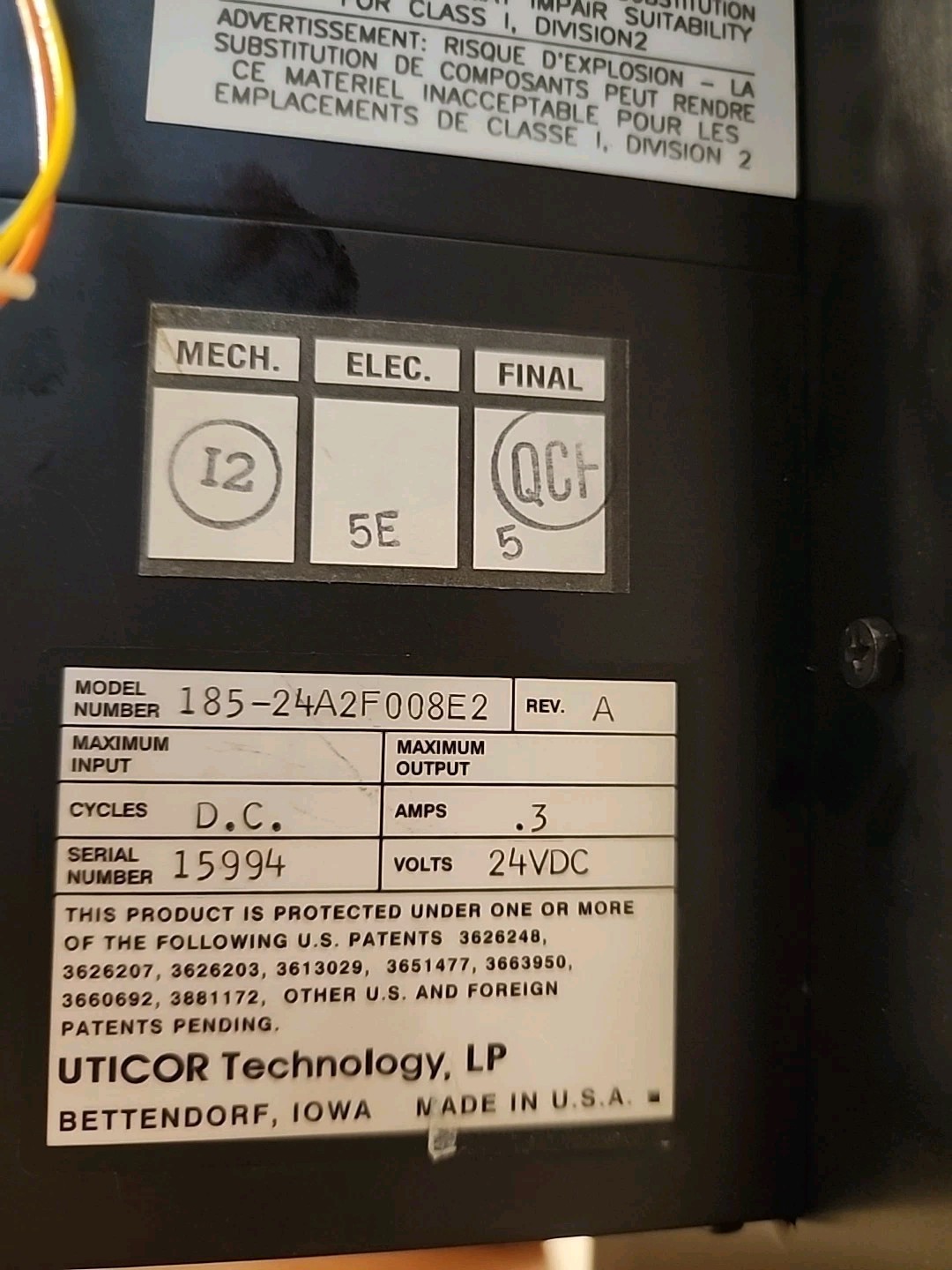 Uticor Operator Interface Display – 185-24A2F008E2 w/Warranty – Free Shipping