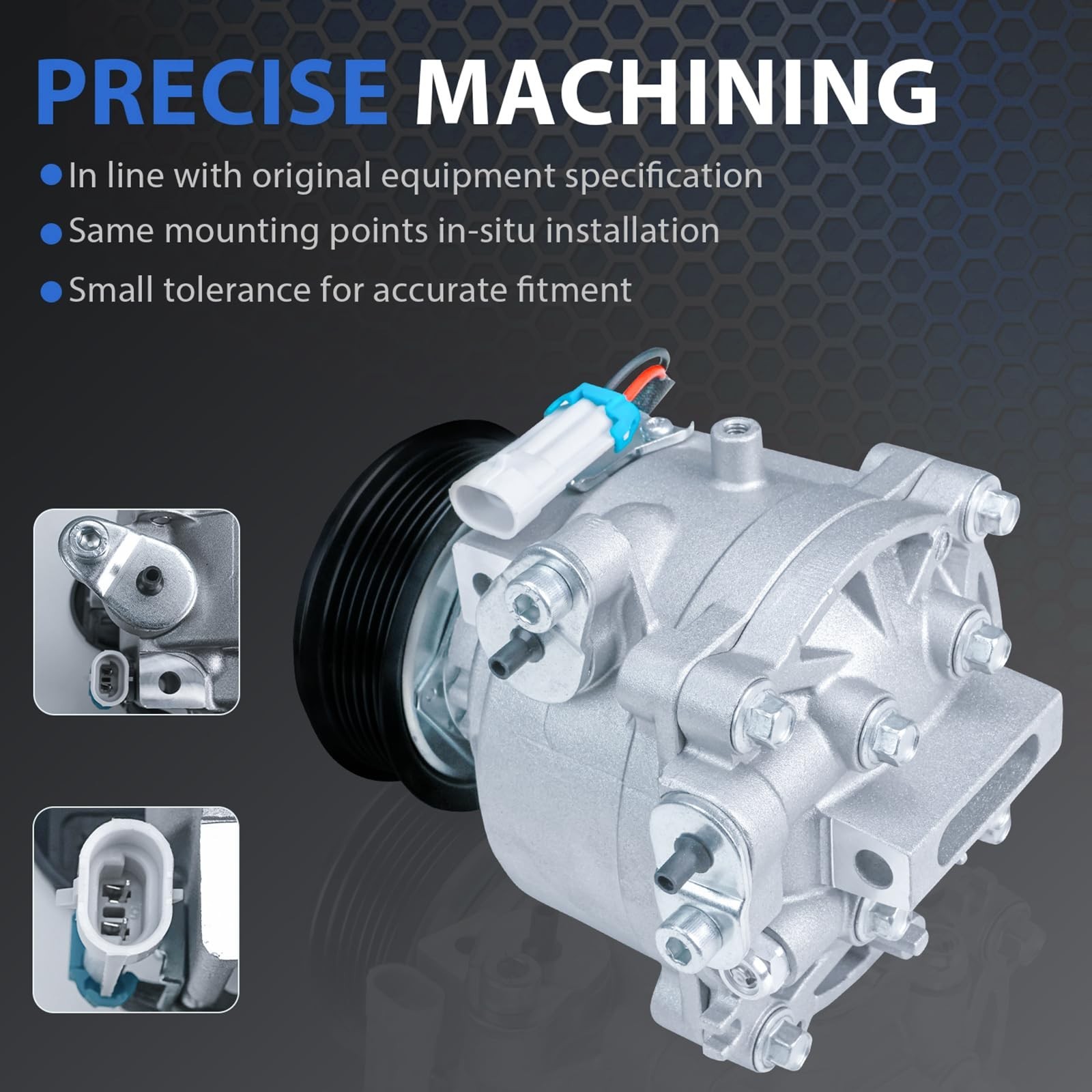A/C Compressor w/Clutch For Chevrolet Trax 2013-2021 Sonic 2013-2020 Buick En…