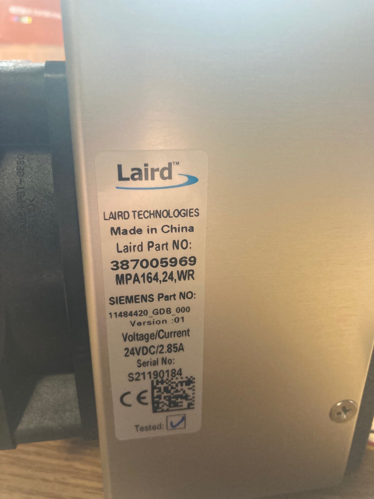 Laird Technologies Cooling Fan Unit 387005969 MPA164,24,WR