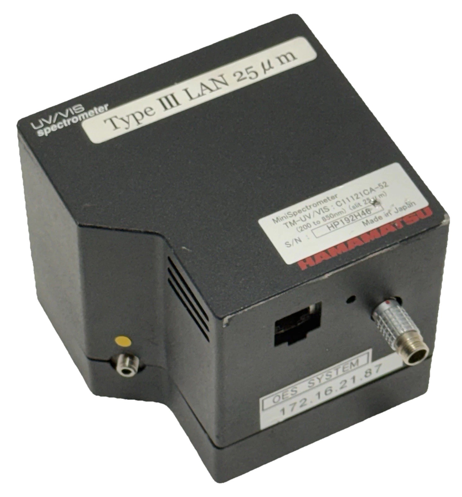 Hamamatsu MiniSpectrometer TM-UV/VIS C11121CA-52