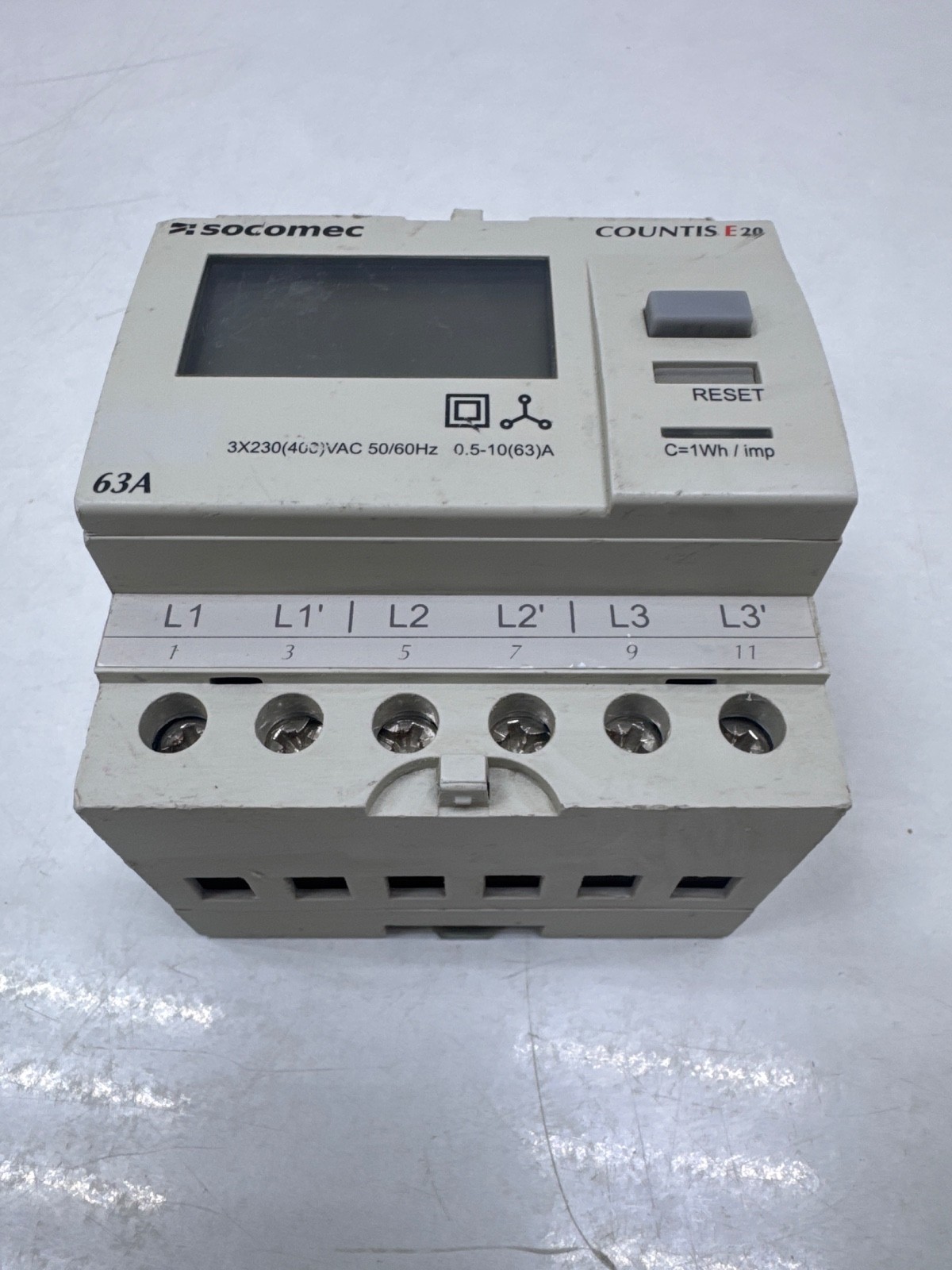 SOCOMEC COUNTIS E20 87A658 63A ENERGY METER