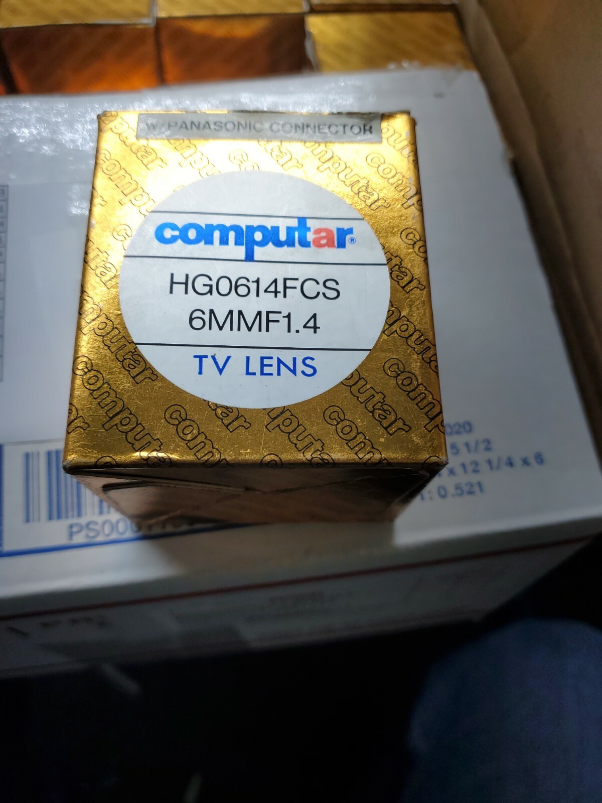 COMPUTAR HG0614FCS-3 TV LENS 6MM, F1.4 W/ 9CM CABLE CONNECTOR