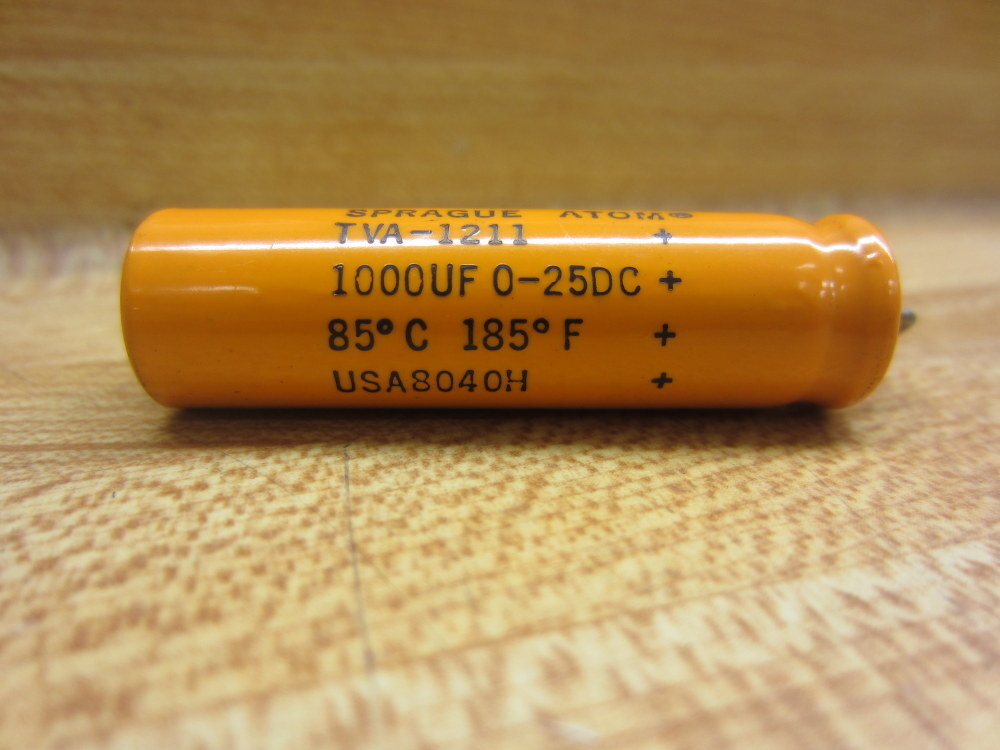 Sprague TVA-1211 Capacitor TVA1211 1000UF 25DC Orange (Pack of 3)
