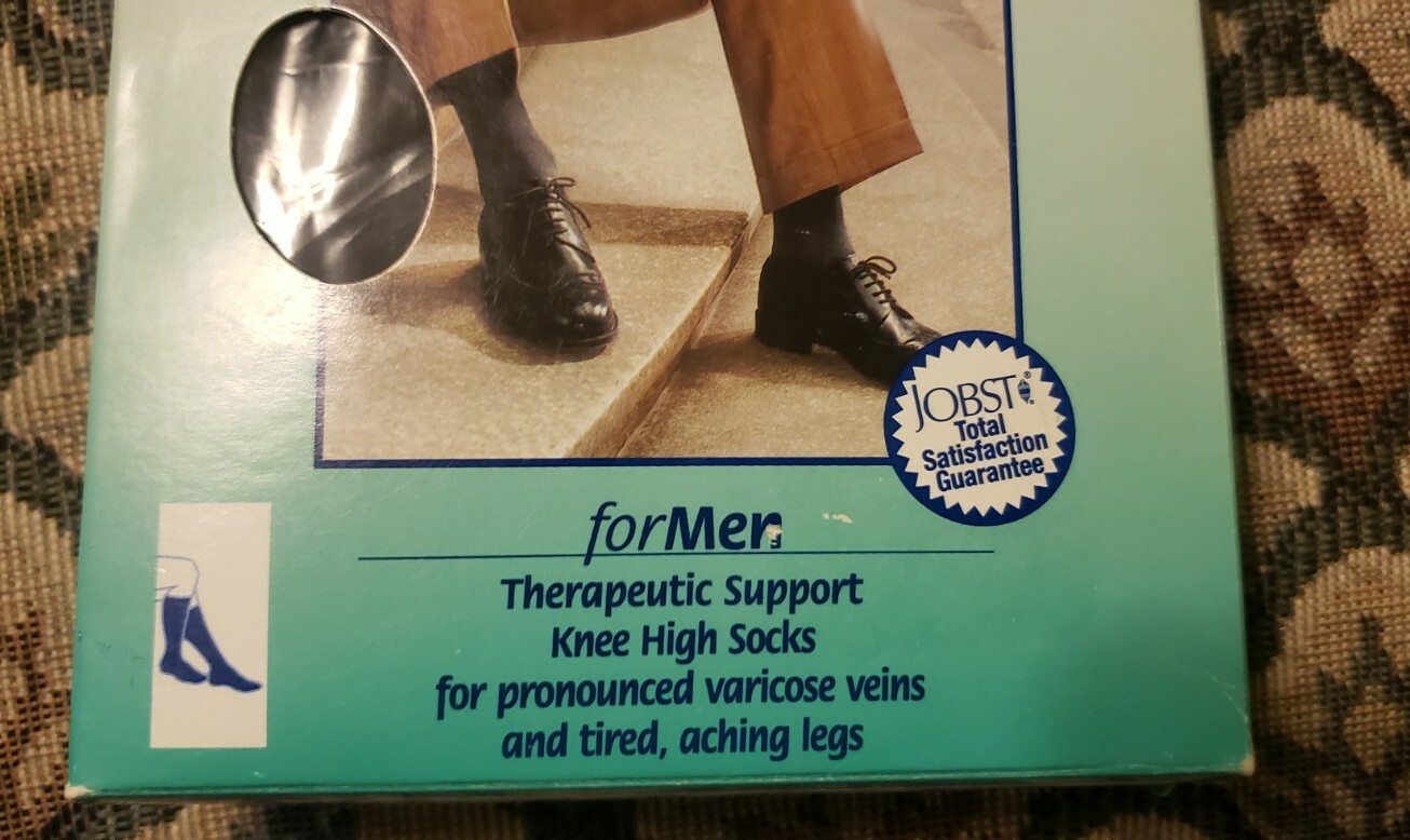 JOBST Medical LegWear Knee High 20-30 mmHg Black X-Large Close-Toe, Men, 1 pair
