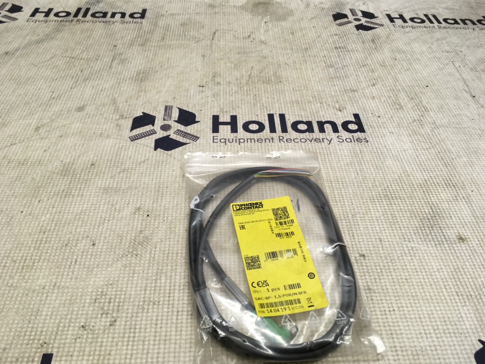 Phoenix contact cable, SAC-8P-1,5-PUR/M 8FR, NOS, KP-1578
