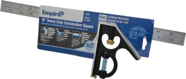 Empire Level 2 Piece, 16″ Combination Square Set 1/64 & 1/32″ (English) Gradu…