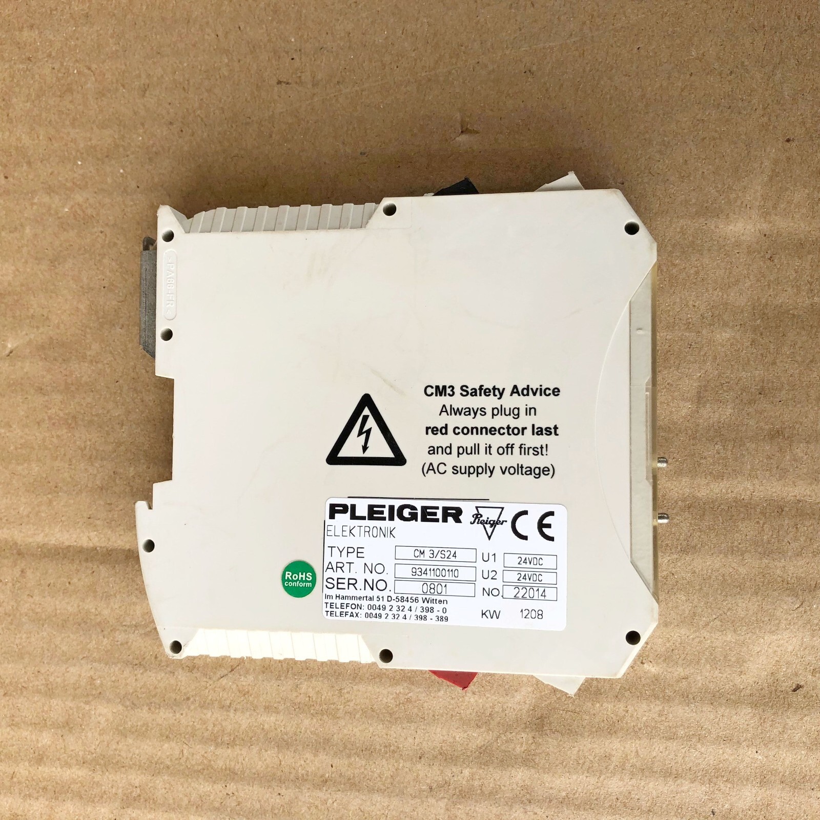 PLEIGER CM3/S24 CONTROL MODULE CM3S24 9341100110