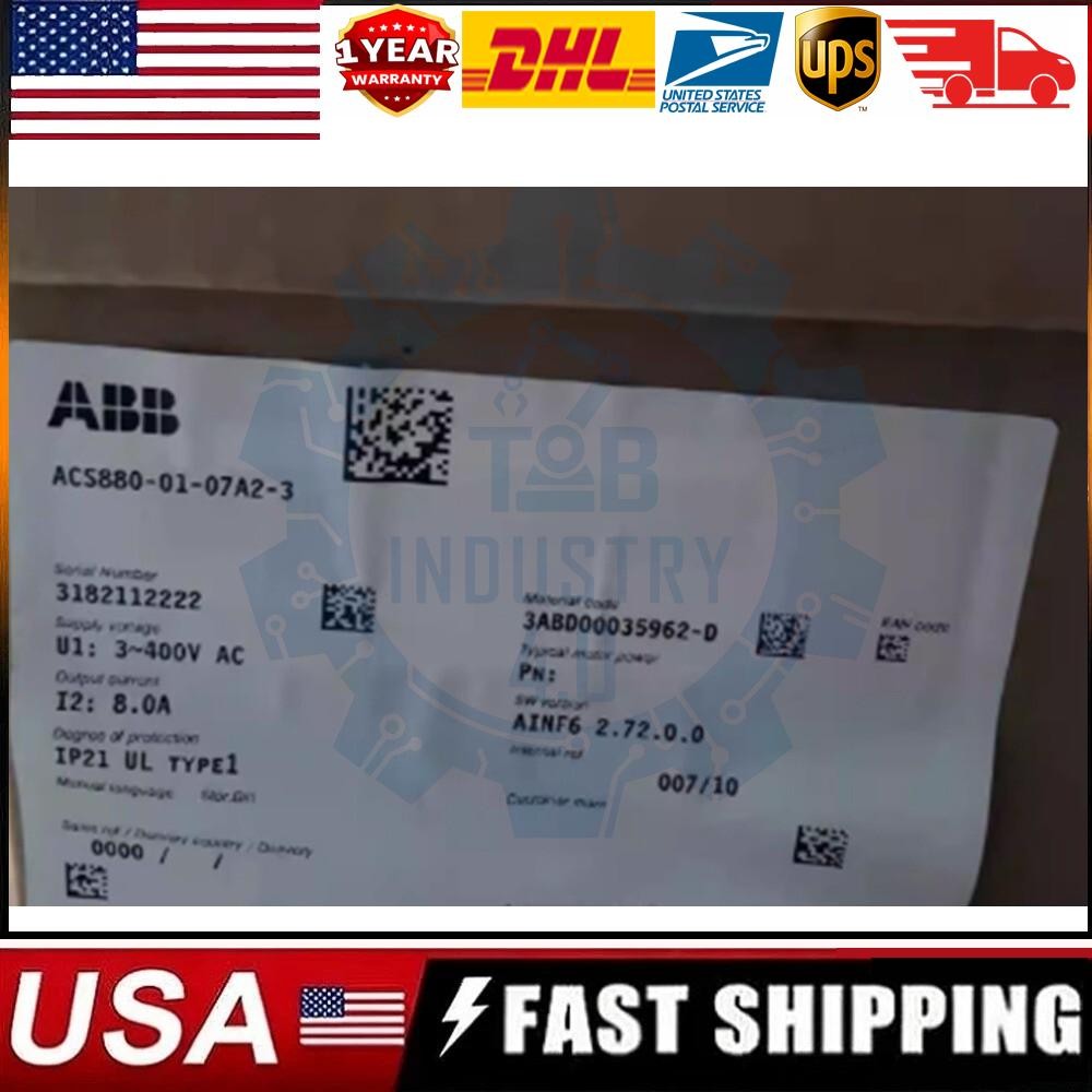 New In Box ABB ACS880-01-07A2-3