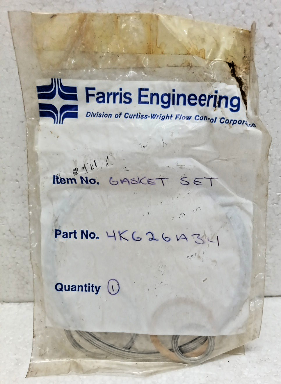 Farris Engineering 4KG26A34 Gasket Set Free Expedite Shipping