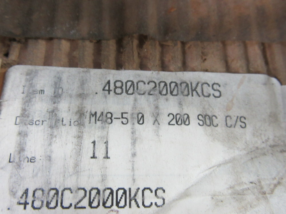 Metric Mega 480C2000KCS Socket Head Bolt M48-5.0 x 200 SOC C/S