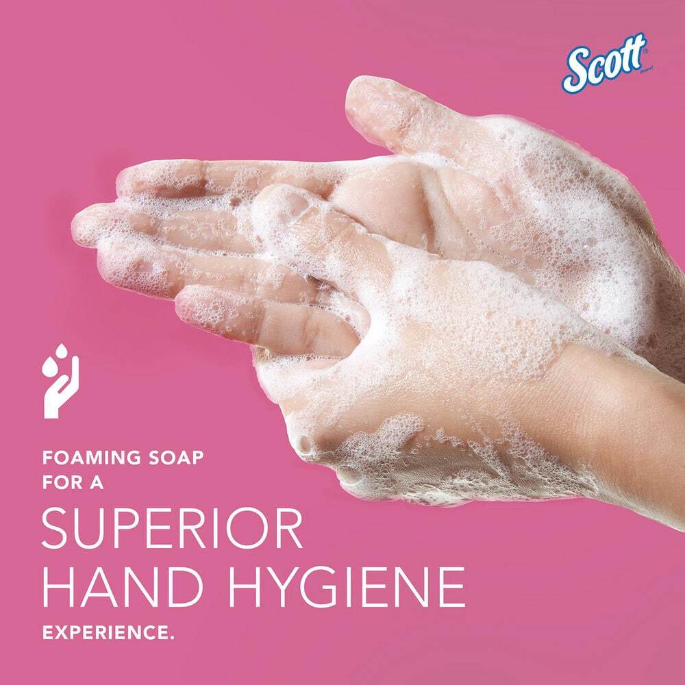 2 Pack Scott Hand Cleaner: 1,500 mL Dispenser Refill, Foam, Pink, Floral Scent