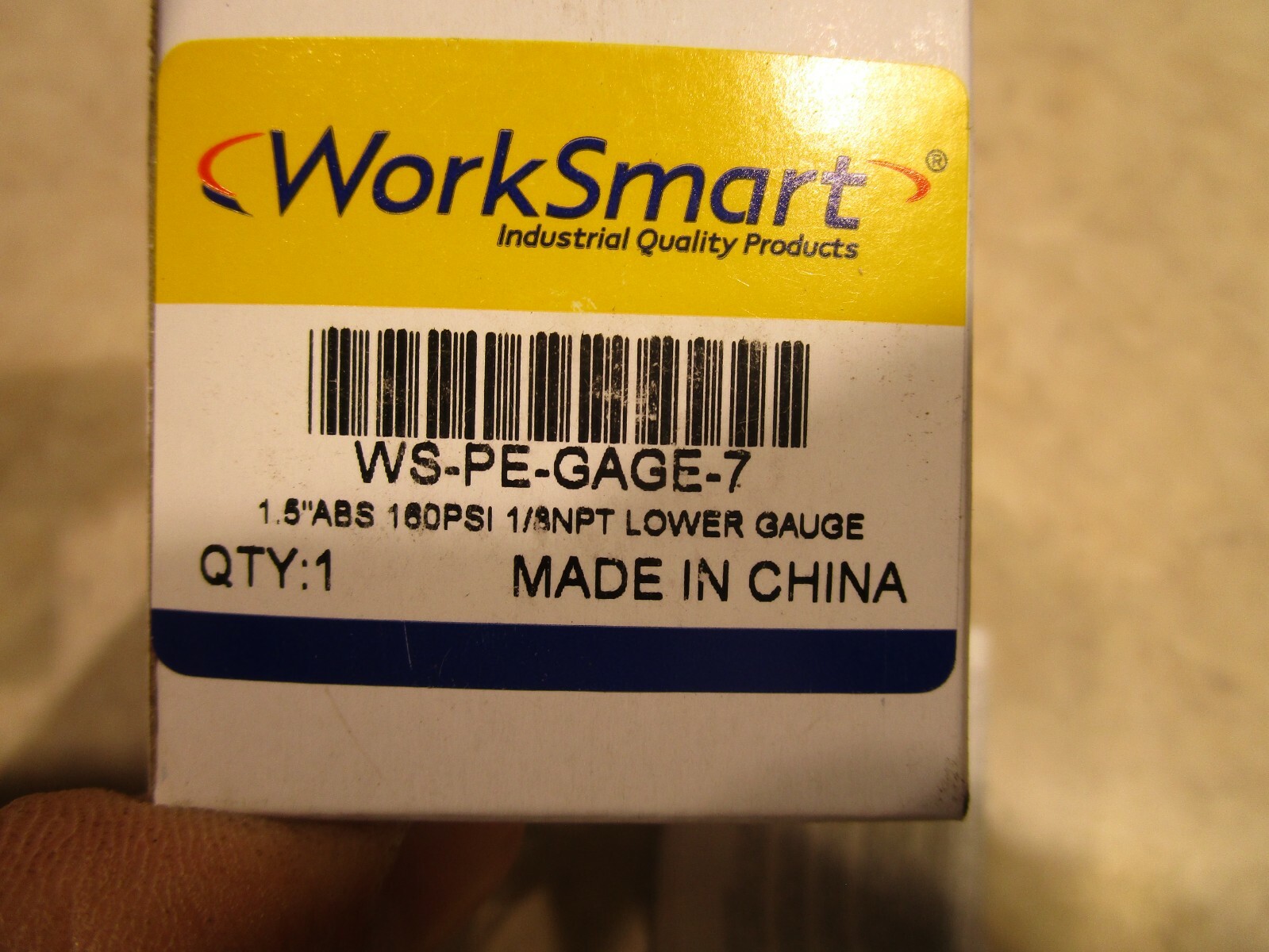 WORKSMART WS-PE-GAGE-7, 160PSI, 1/8″ NPT GAGE, F0012