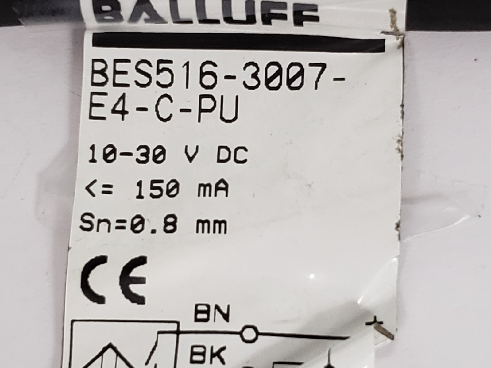 BALLUFF BES-516-3007-E4-C-PU-05 INDUCTIVE SENSOR 10-30VDC NB