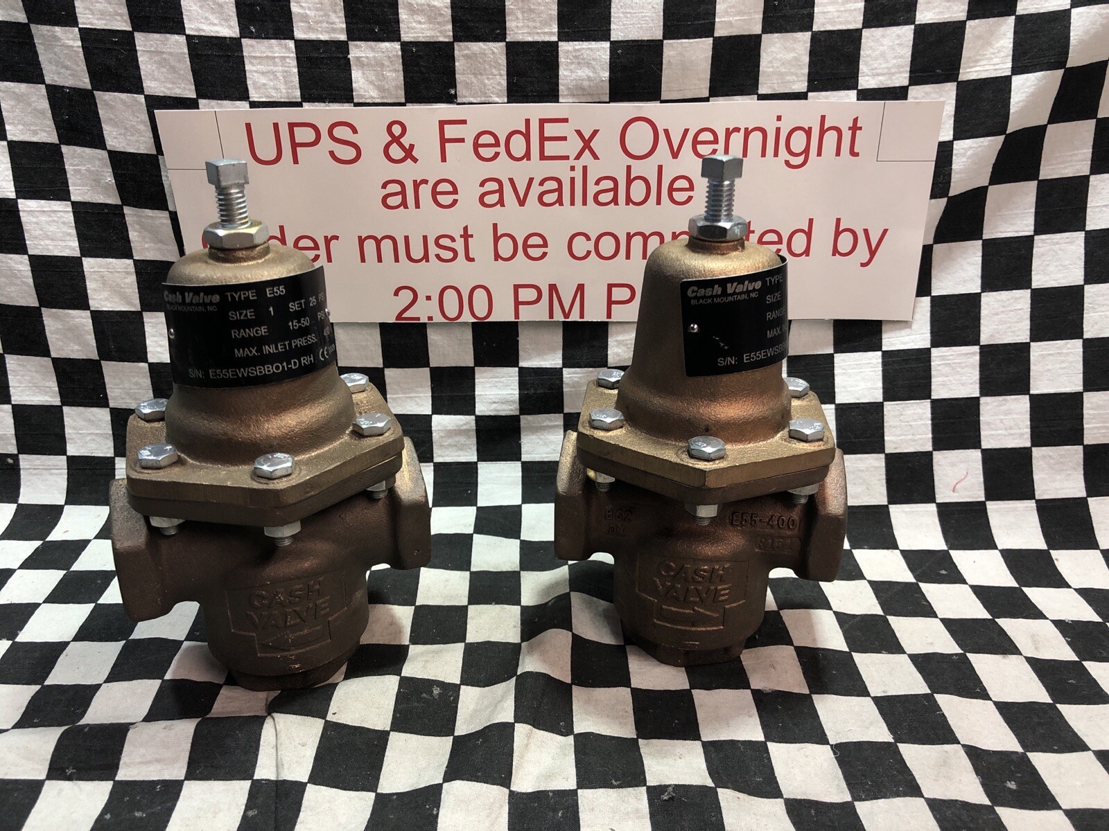 CASH VALVE Pressure Regulator 1″ FNPT, TYPE E55, E55-400, Lot Of 2, SHIPSAMEDAY