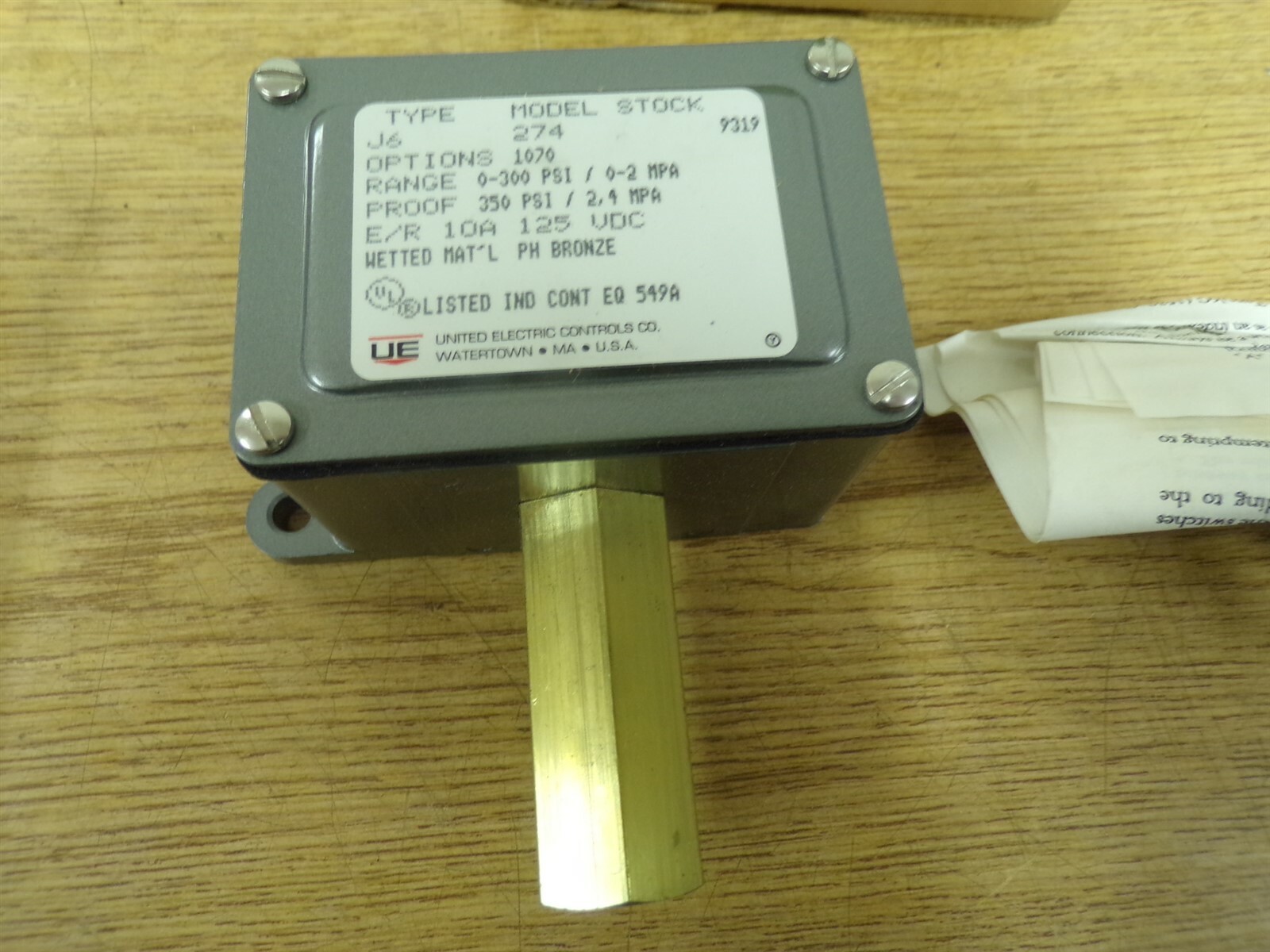 NEW UE J6 274 United Electric Pressure Switch 1070 M201 70170D178 FREE SHIPPING