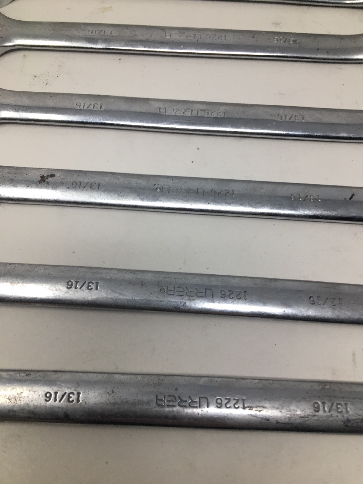Lot Of 8 Urrea 1226, 12-point Combination Open/Box End Wrenches, All Are 13/16″