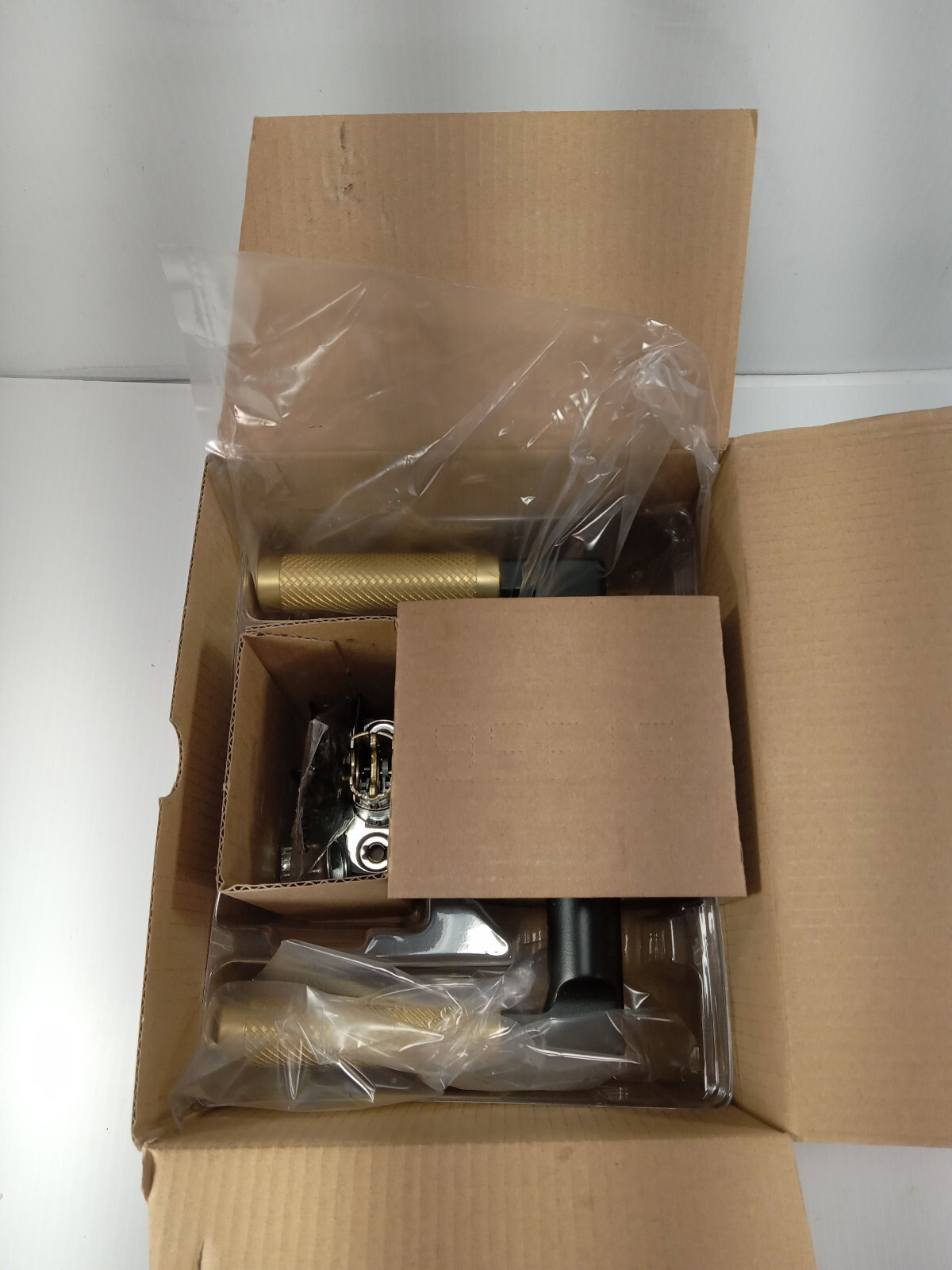 1 NEW KWIKSET 97201-118 MATTE BLACK SATIN BRASS PRAVA LEVER NIB ***MAKE OFFER***