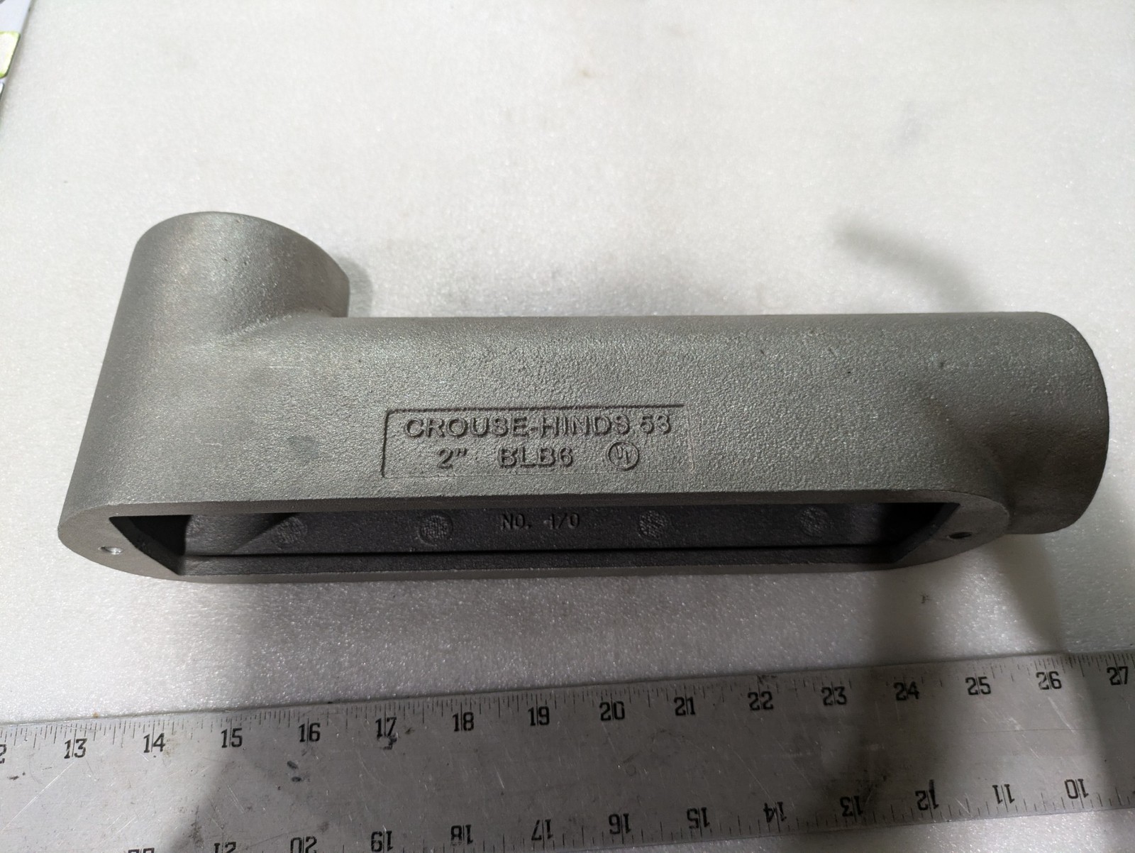 Crouse-Hinds BLB6 2 Inch Iron Alloy Mogul LB-Type Conduit Body Eaton Industrial