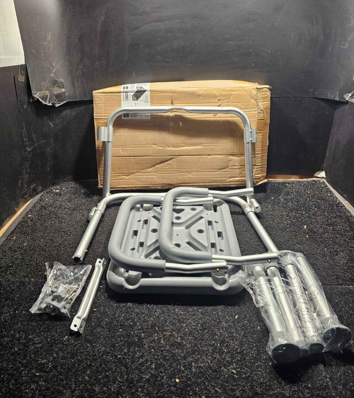 Medline Backless Shower Chair with Arms 350lb. Bench, Stool, Seat for Elderly