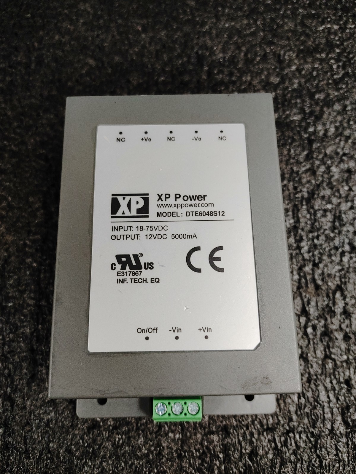 XP POWER DTE6048S12 18-75VDC Input 12VDC 5000mA Output DC DC Converter