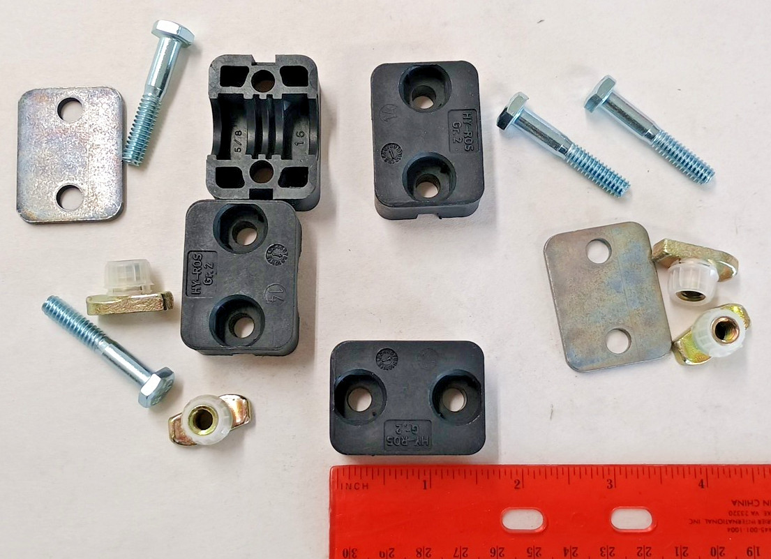 Hydac HRL 2 A1TM 16 PP UNC Hydraulic Pipe Clamps 2 Pcs