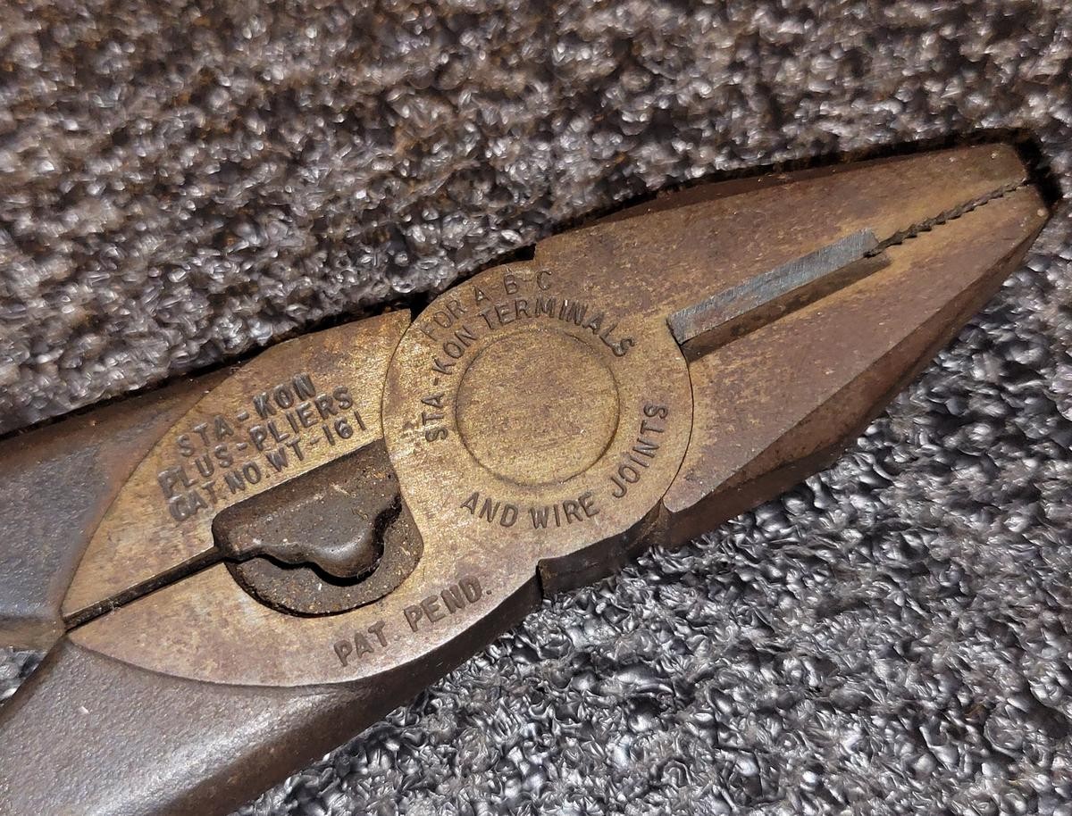 Used THOMAS & BETTS WT-161 WT161 STA-KON PLUS PLIERS for Crimp Terminals 10 1/2″