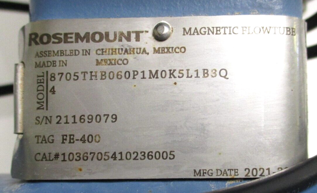 ROSEMOUNT, 8732EMT2A1K5DA1M4Q4, 6″ 150 MAGNETIC FLOWTUBE, SURPLUS