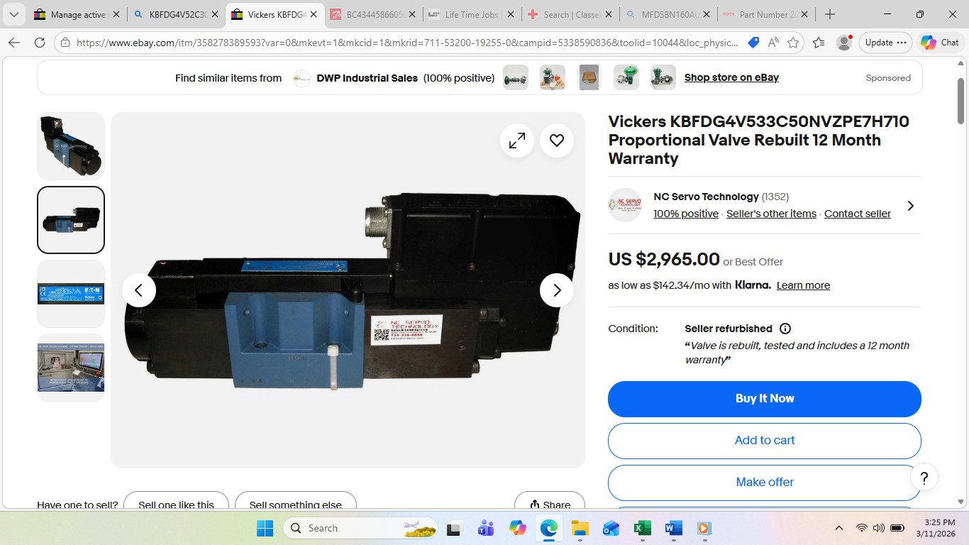 KBFDG4V52C30NZPE7H710 /02-350716 VICKERS D05 PROPORTIONAL