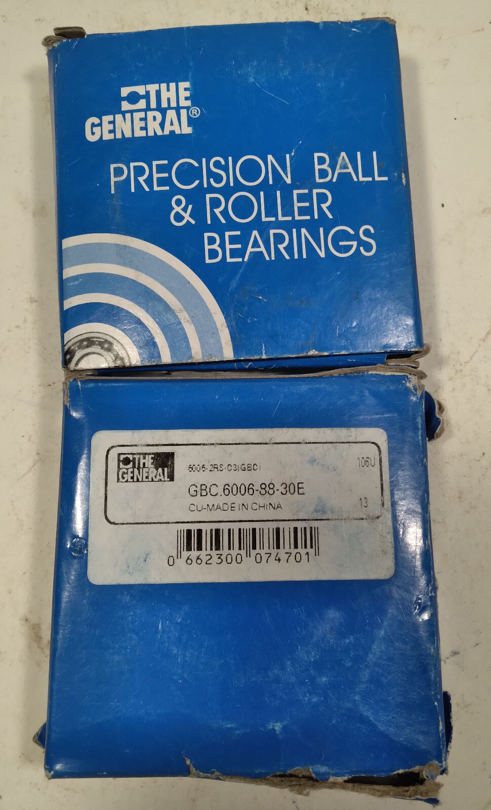 2 NEW GENERAL 6006 88 30E RUBBER SEALED BALL BEARINGS NIB ***MAKE OFFER***