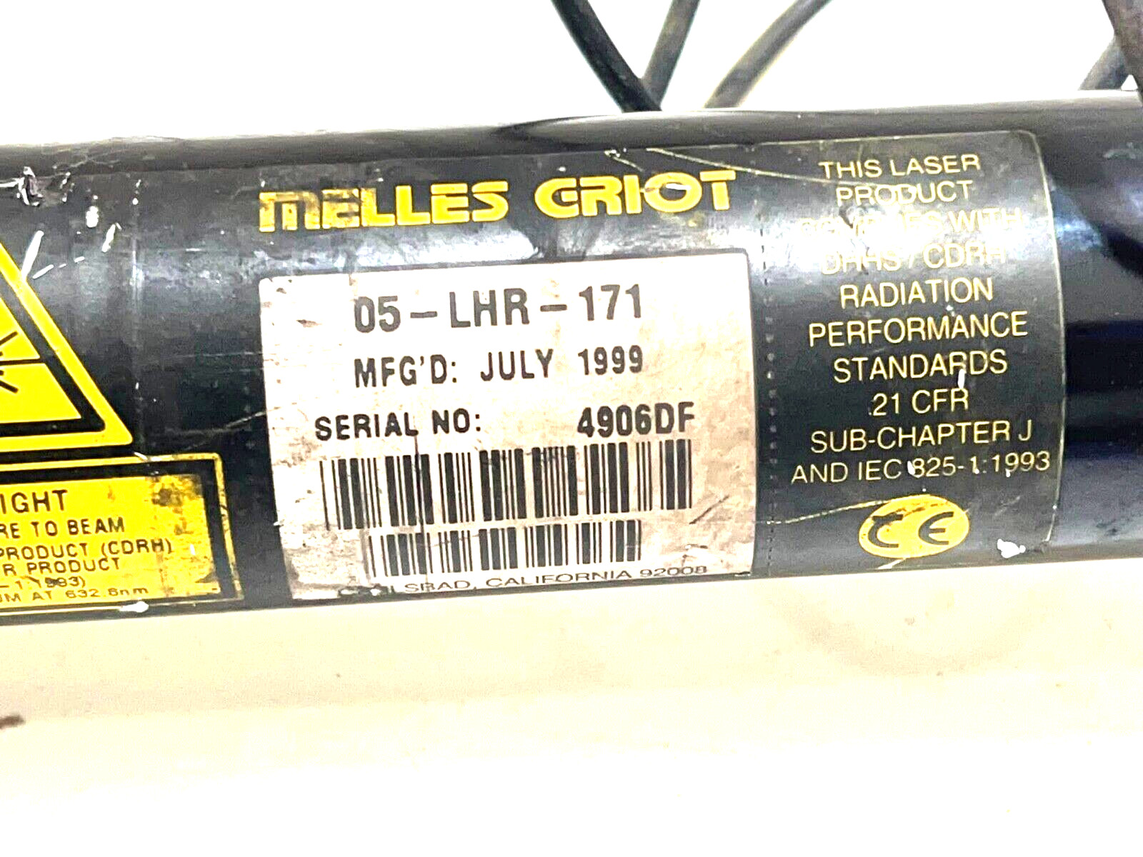 MELLES GRIOT LASER HEAD 05-LHP-171 CUT WIRE.SOLD AS-IS.