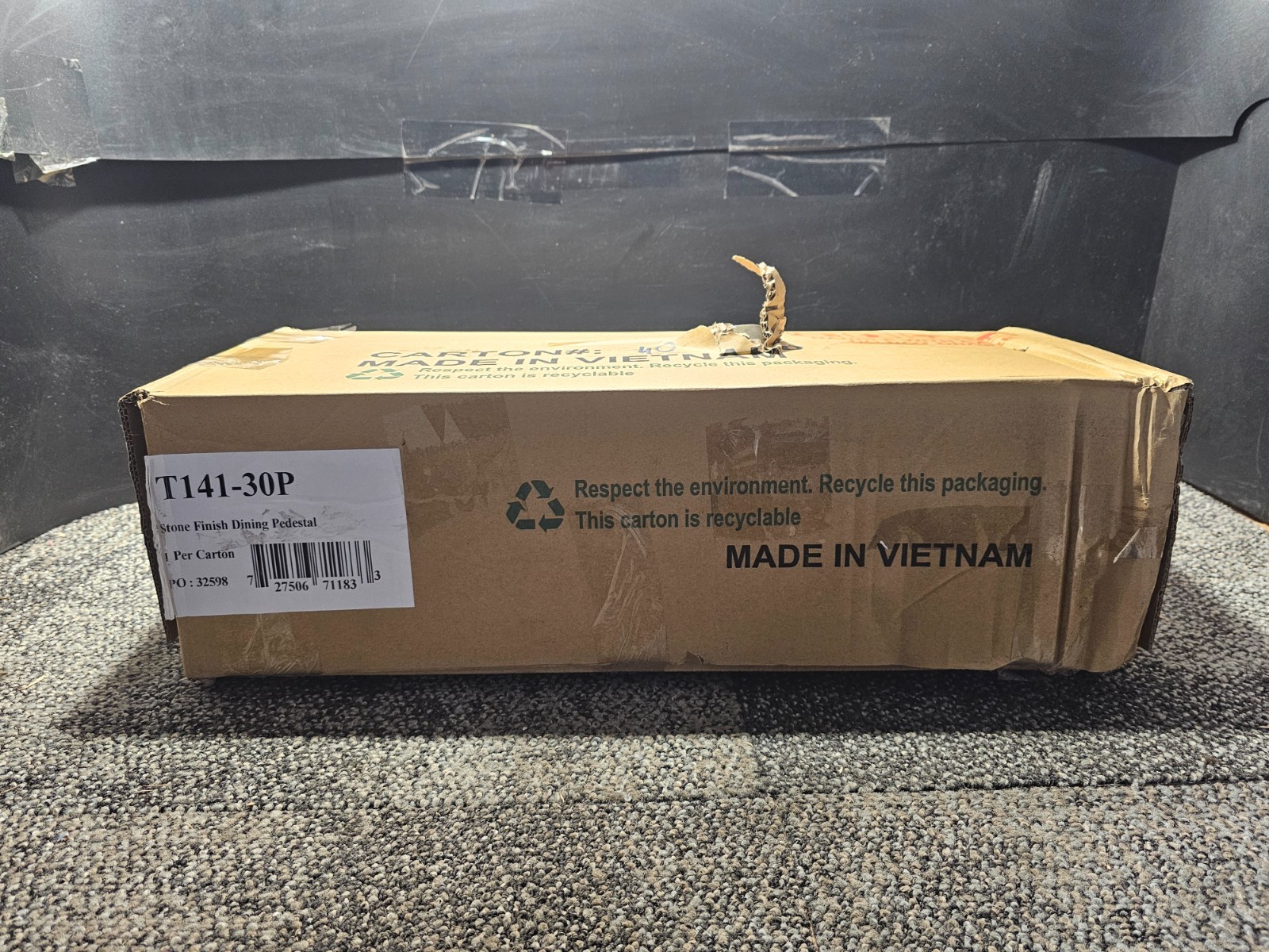 International Concepts T-30P 30 in Pedestal Base Replacement Stone Finish