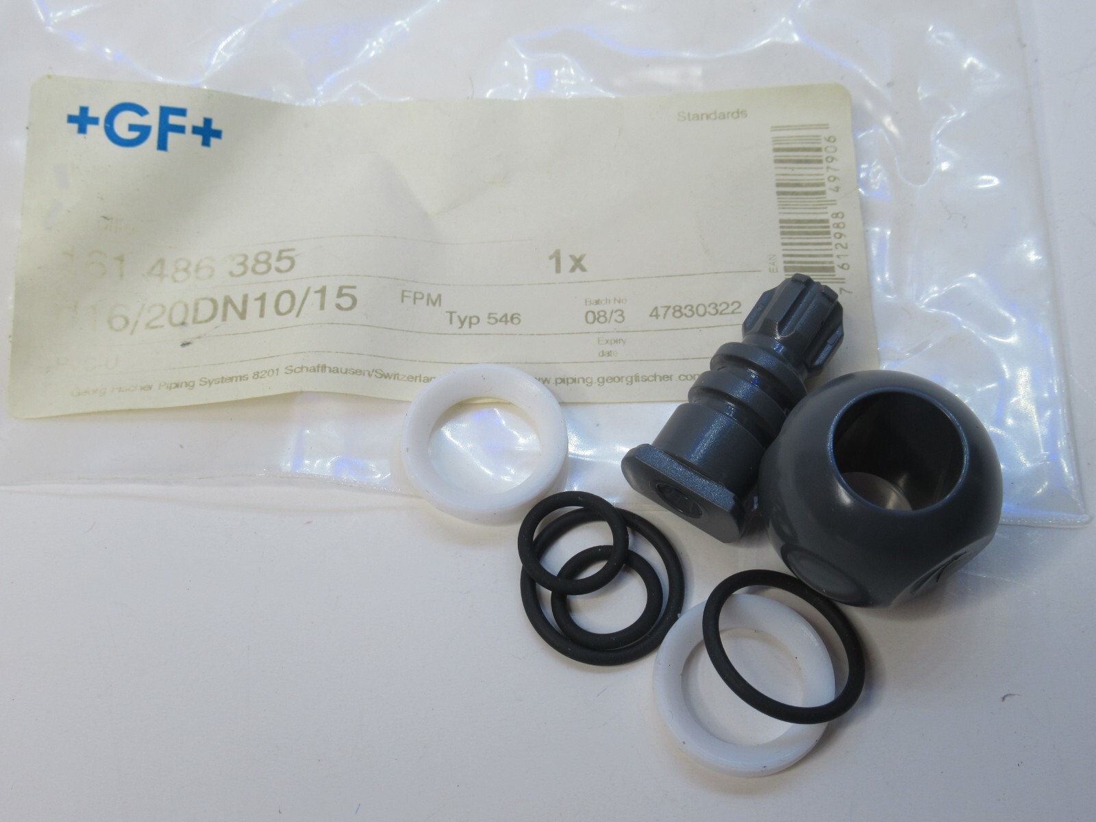 (NEW) GEORG FISCHER +GF+ 161-486-385 161 486 385 Ball Set PVC-U