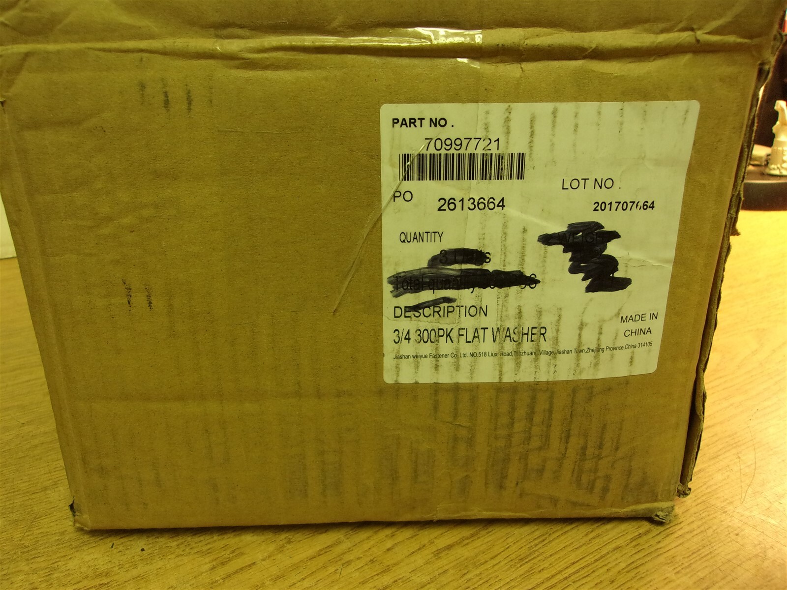 NEW Lot of 300 Flat Black 3/4″ Washers *FREE SHIPPING*