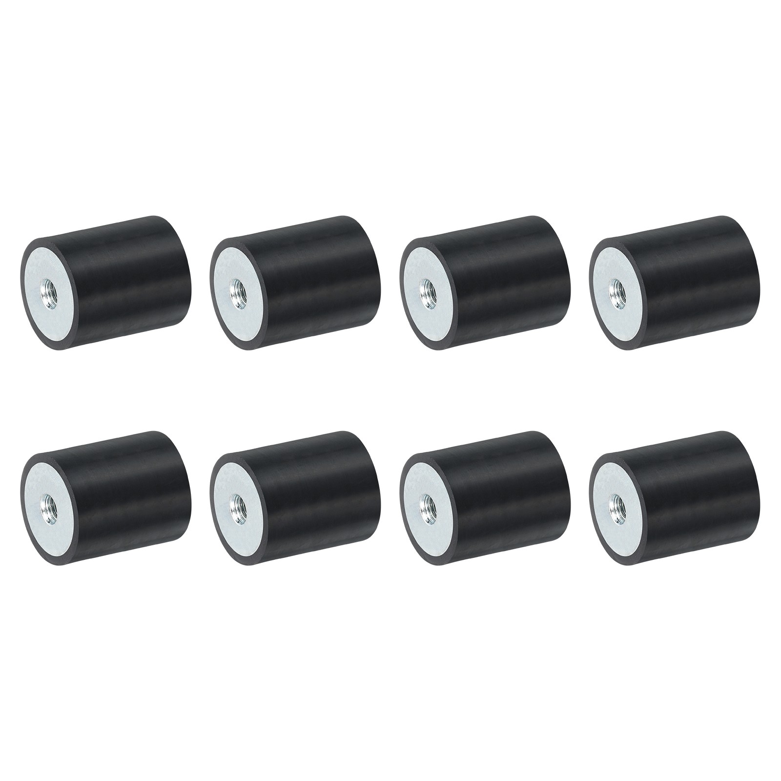 8Pcs 25 x 30mm M6 Thread Female Rubber Mounts, Silent Block Base Block