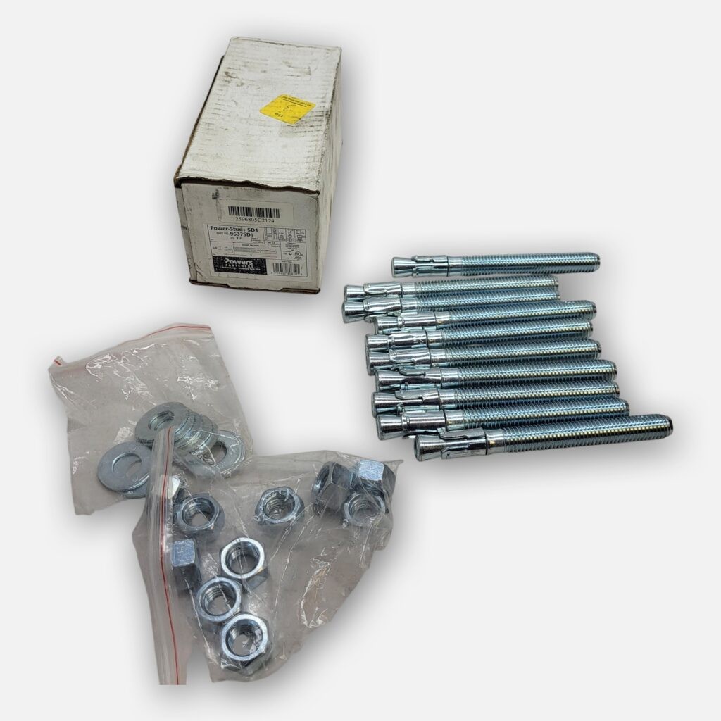 NEW BOX OF 10 POWERS FASTENERS 9637SD1 CONCRETE ANCHORS 5/8″ X 3-3/4″ *READ*