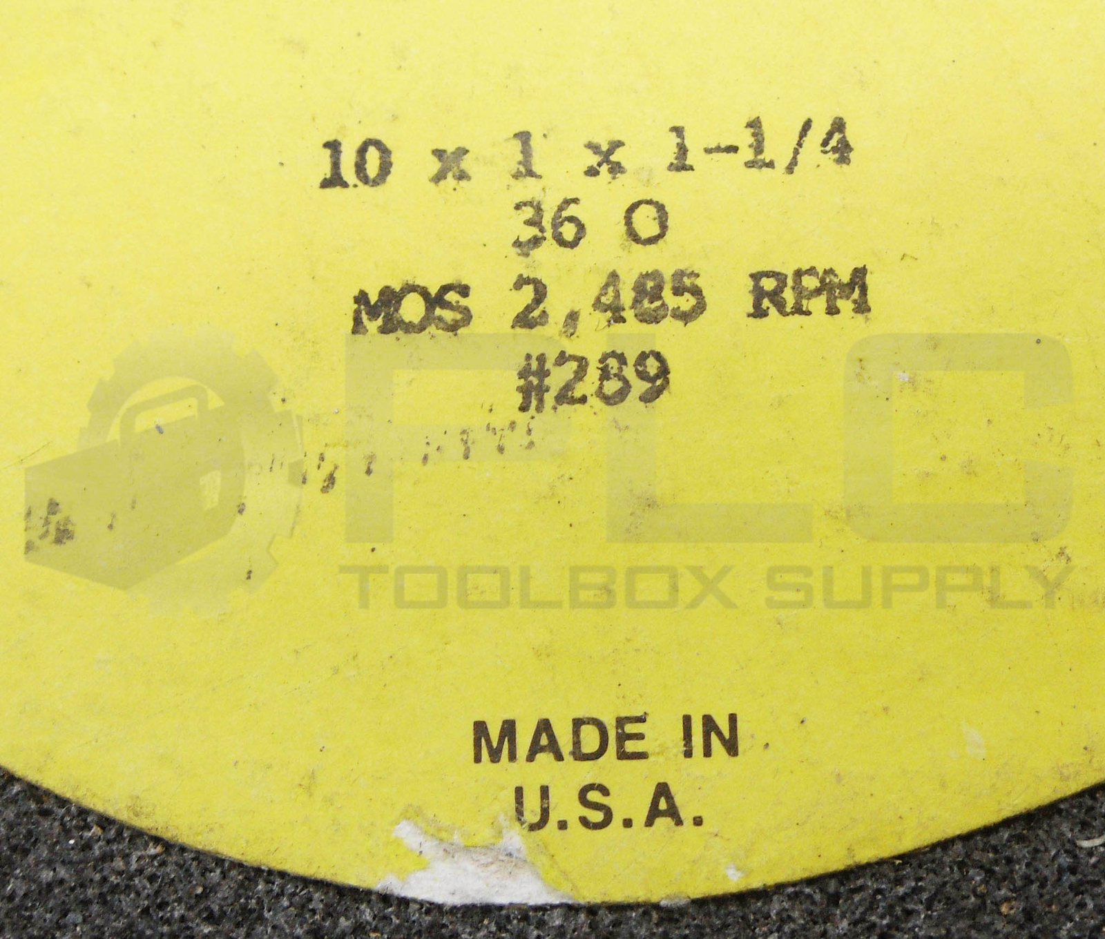 NEW MILL GRIND ABRASIVES #289 GRINDING WHEEL 10 X 1 X 1-1/4 2485RPM