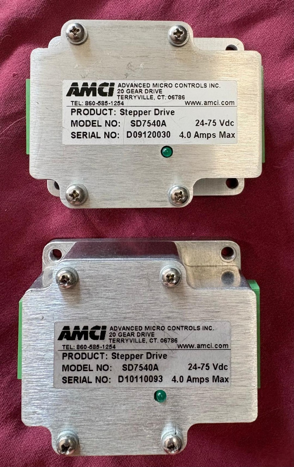 ADVANCED MICRO CONTROLS AMCI SD7540A STEPPER DRIVE – 1 LOT QTY 2