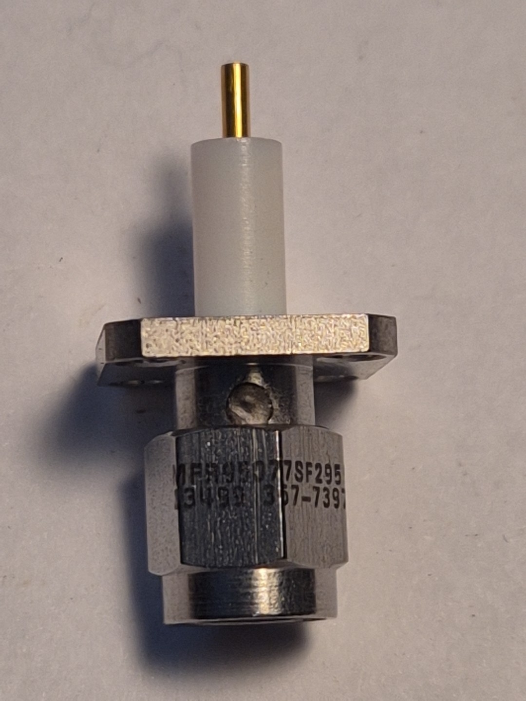 5X SV Microwave SMA Male 4-Hole Flange Mount Connector, Solder Attach., NOS.