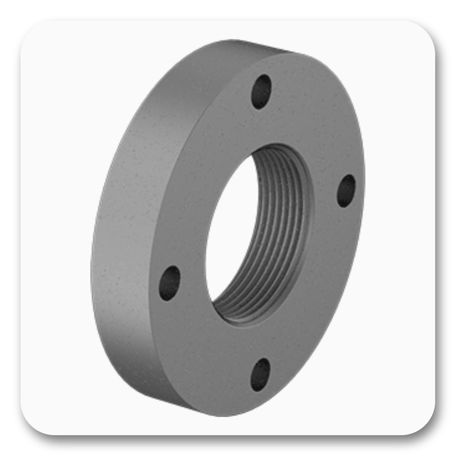 McMaster 95082A644 Precision Acme Flange Nut, 1-3/8-16, Carbon Steel