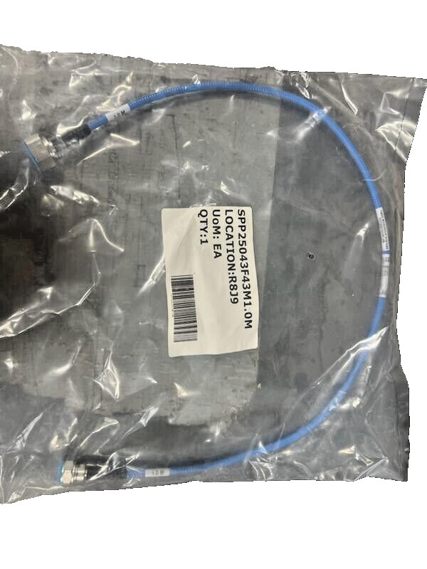 Blue Coax Jumper 1.0m (3 ft) PIM Rated 4.3-10 Male Connector / 4.3-10 Female Co