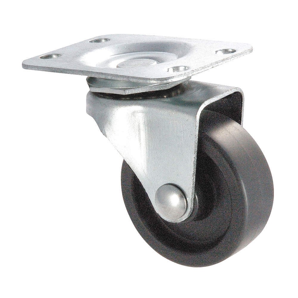 GRAINGER APPROVED P5S-PB030G-P PlateCaster,Swivel,Polypropylene,3 1/2″H 489A64