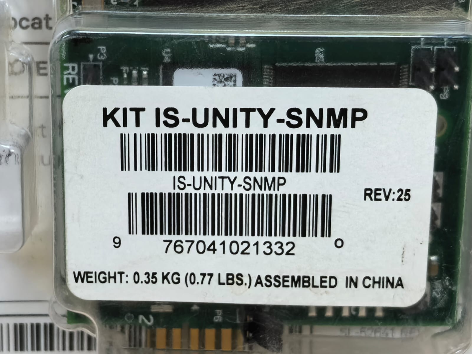 VERTIV LIEBERT IS-UNITY-SNMP 417831G/4 REV.25 COMMUNICATION CARD
