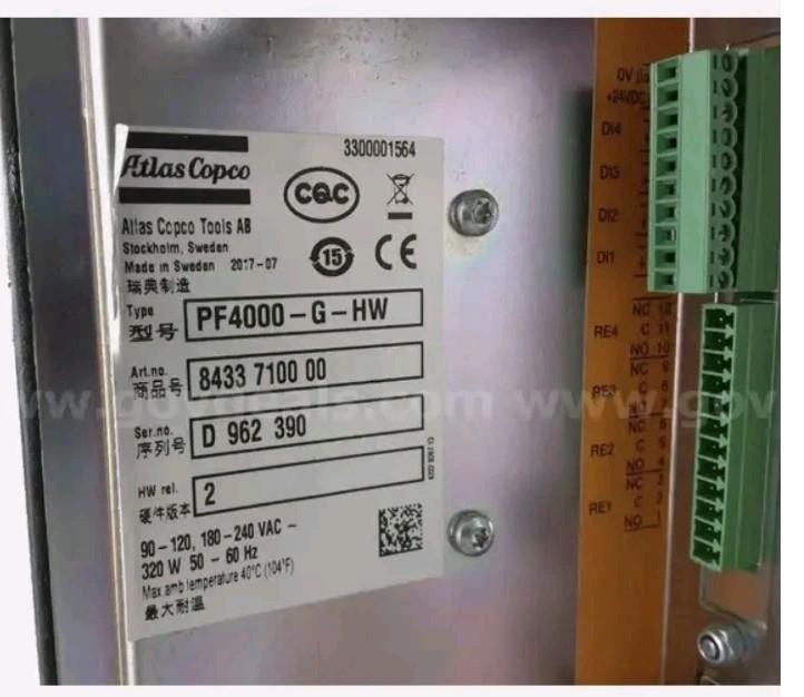 ATLAS COPCO PF4000-G-HW Power Focus*Nutrunner*Drive Interface/Operator*Obsolete