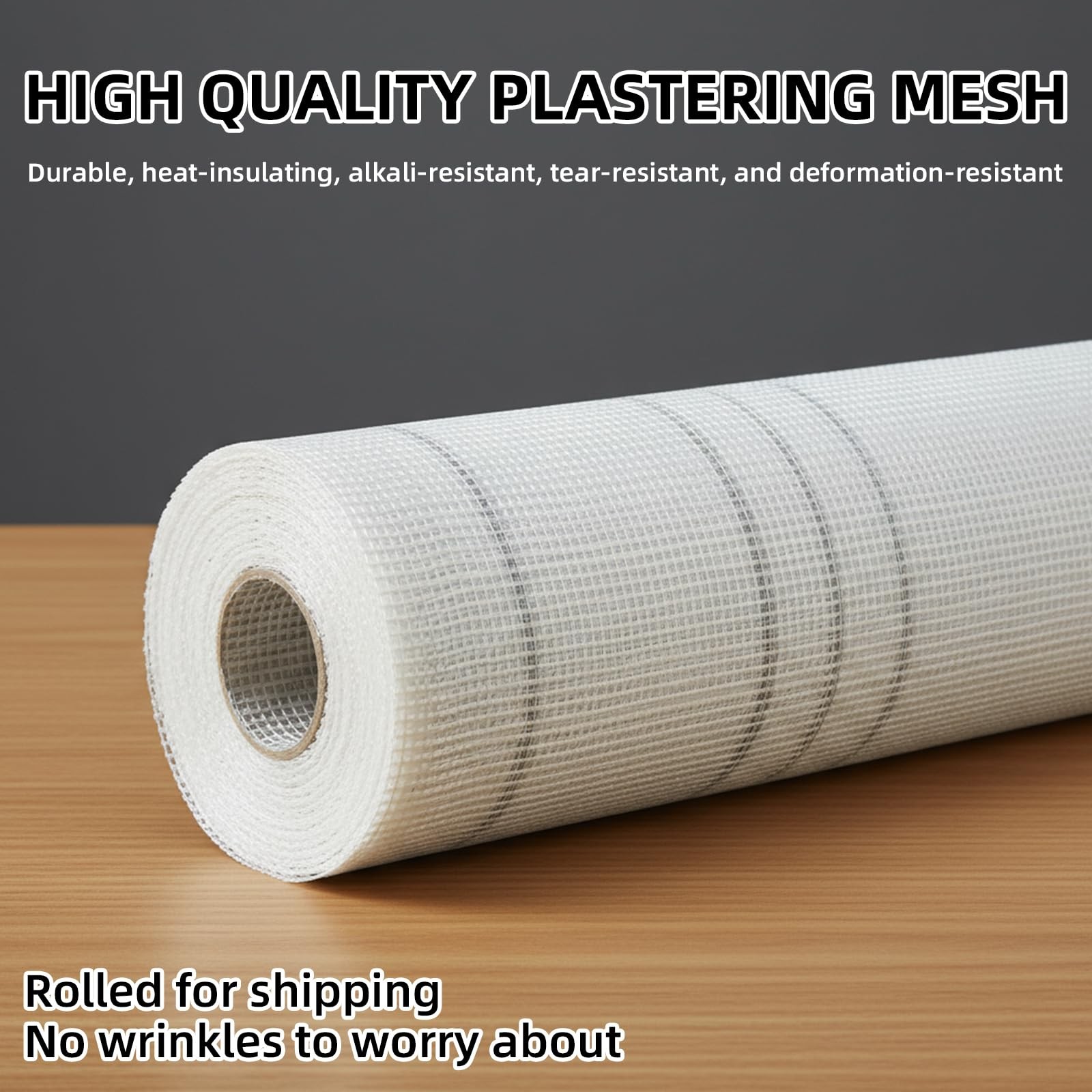 Maasechs 3.2 x 164 ft Fiberglass Mesh Roll White Plastering Mesh Enhanced Str…