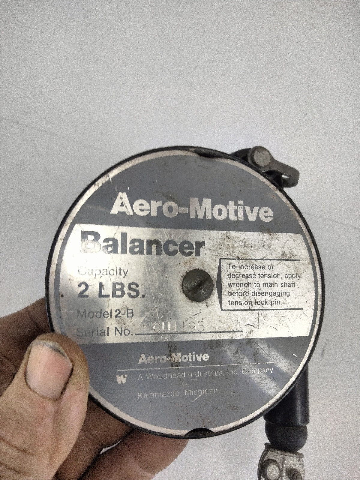 Aero Motive Balancer Model 2-B 2lb Torque Reel Cable Tool Shop USA