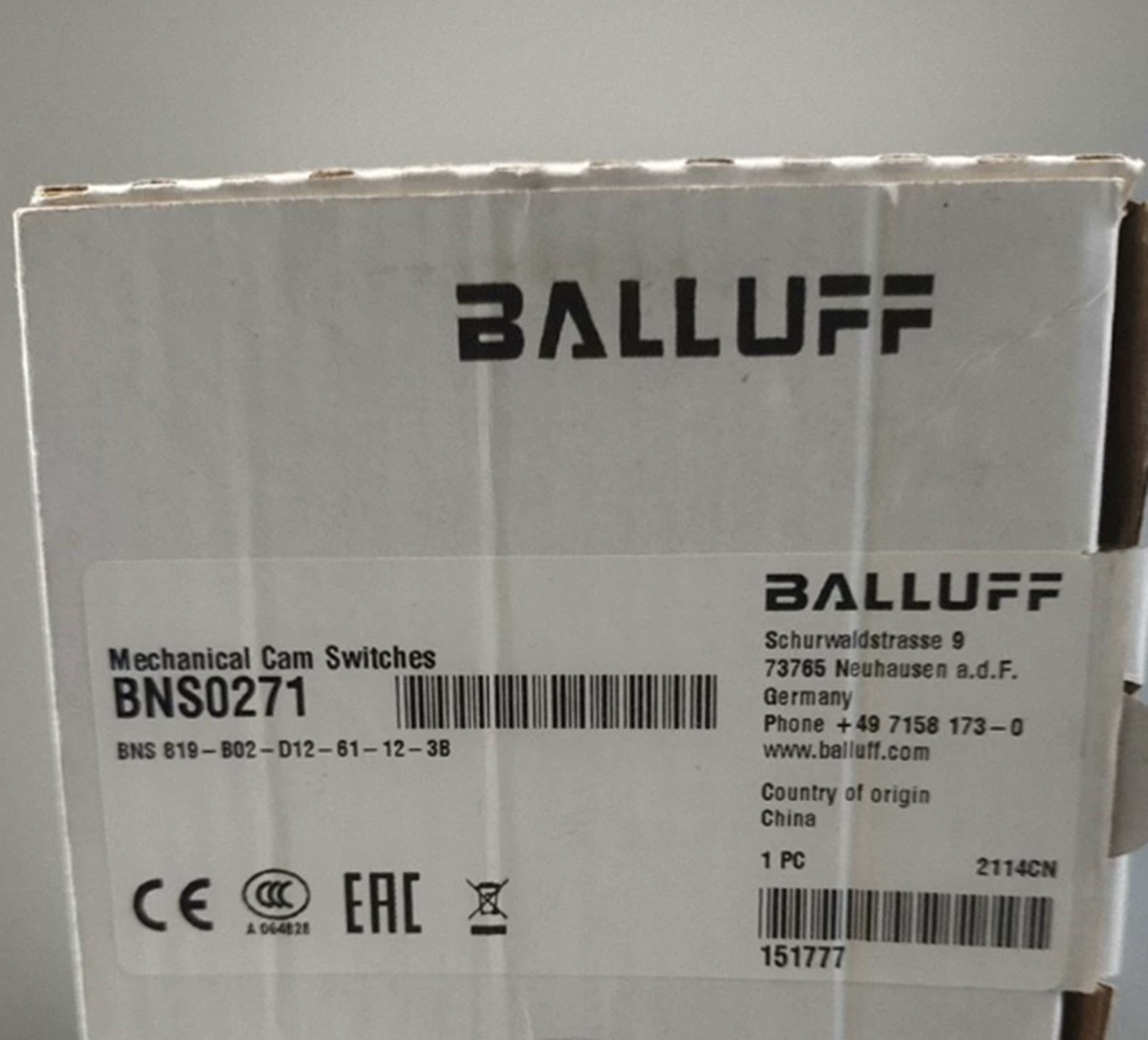 New Balluff BNS819-B02-D12-61-12-3B Limit Switch