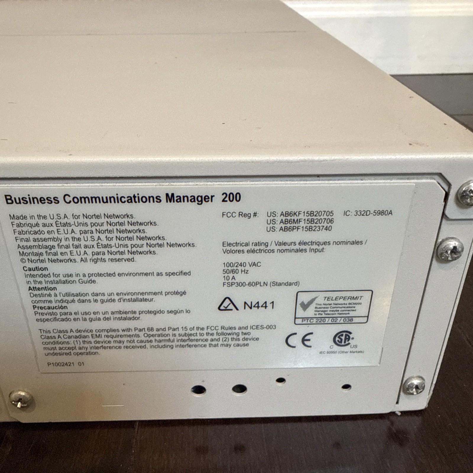 NORTEL BCM 200 Business Communications Manager G4X16 Digital Trunk Interface