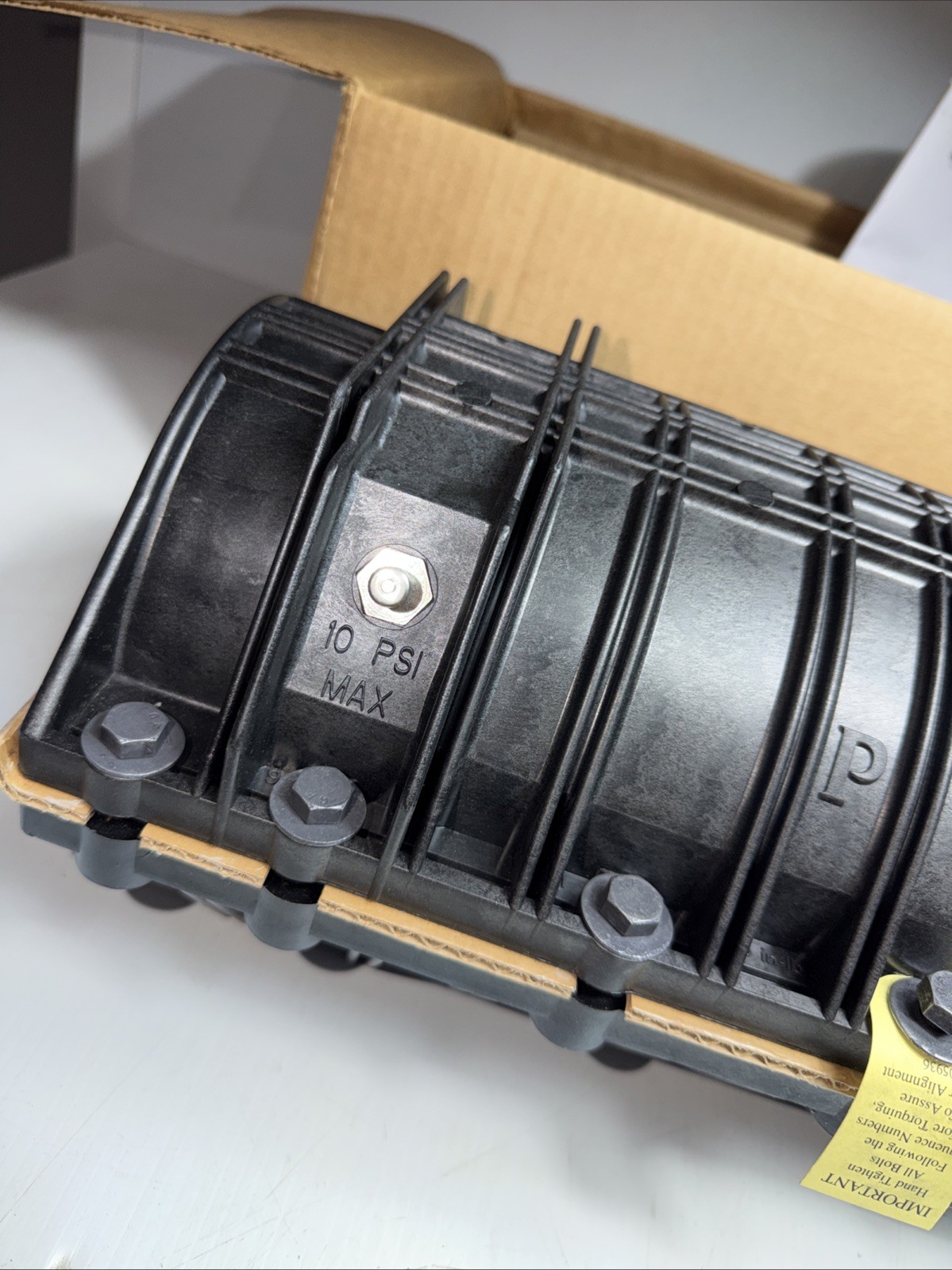 Coyote Pup Closure 6″ x 17″ w 6 Port 3 Section End Plate New in Box 8006622