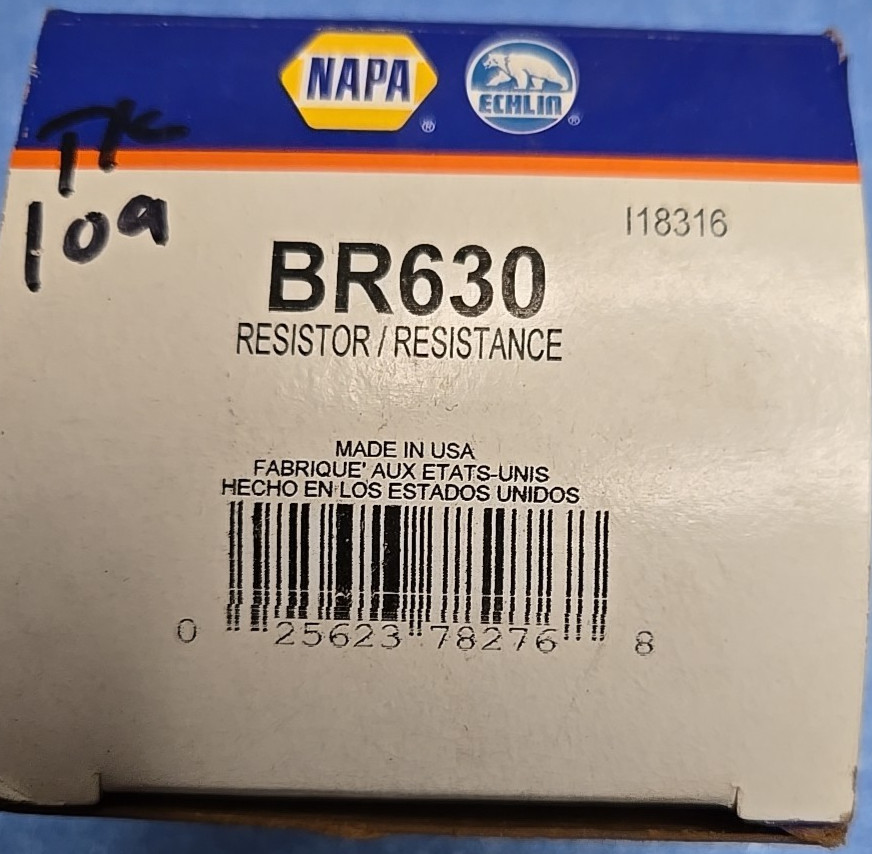 NAPA BR630 Blower Motor Resistor for Chevrolet Buick GMC Cadillac